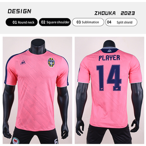 Maglie da Calcio Jacquard di Alta Qualità con Sublimazione, Divisa Personalizzata per Squadre Maschili, Set di T-shirt da Calcio Direttamente dalla Fabbrica Cinese - Product Image 2