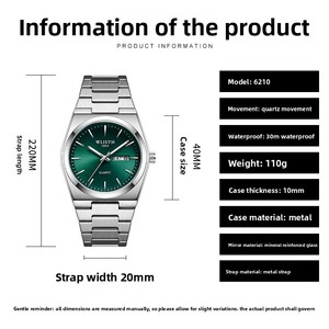 Cho Thụy Sĩ Thương Hiệu Mới Siêu Mỏng Người Đàn Ông Của Đồng Hồ 40Mm Không Thấm Nước Sáng Thạch Anh Phong Trào Hợp Kim Trường Hợp Thép Không Gỉ Ban Nhạc 3Bar Nước - Product Image 3