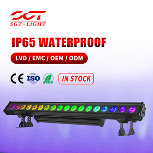 Luz de Pared LED Decorativa RGBWA+UV 6 en 1 de 18x12W, Control DMX, IP65, para Interiores/Exteriores, Fondo para Bodas - Product Image 1