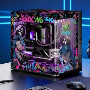 Boîtier PC <span class=keywords><strong>Gaming</strong></span> Mini Tour Moyenne M-ATX en Alliage d'Aluminium Vertical Personnalisé Anime Blizzard avec Panneaux Latéraux en Verre Trempé NPC AIR ROG - Product Image 4