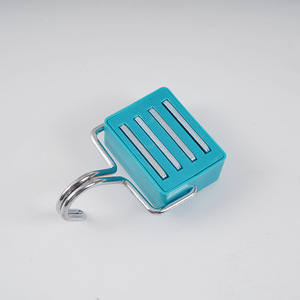 Crochets magnétiques carrés bleus, jaunes, roses pour réfrigérateur, cuisine, organisateur suspendu - Product Image 4