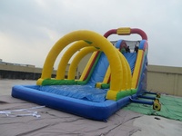 Toboggan gonflable géant à prix abordables Toboggan gonflable avec obstacle pour enfants et adultes