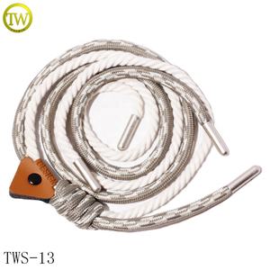 Sacs de sport de bonne qualité ficelle en polyester nouée embouts d'extrémité de forme ronde cordes de <span class=keywords><strong>dessin</strong></span> <span class=keywords><strong>corde</strong></span> pour baskets - Product Image 4