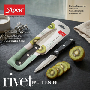 มีดผลไม้ Anax Rivet สแตนเลส มีดสเต็ก ขนาด 22.2 x 2.0 ซม. ใบมีดดามัสกัส 67 ชั้น ด้ามพลาสติก ใช้ได้ทั้งมือซ้ายและขวา ล้างในเครื่องล้างจานได้ - Product Image 2