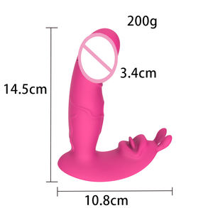 Vibrateur lapin portable à double vibration avec petite langue vibrante, télécommande par application 10 fréquences, pour adultes - Product Image 6