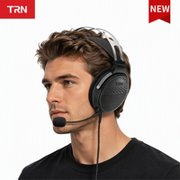 TRN Atoll Headphone Over-Ear Open-Back HiFi Dynamic Driver Earphone Berkabel Dengan Mikrofon Dapat Dilepas 3.5mm dan 6.3mm