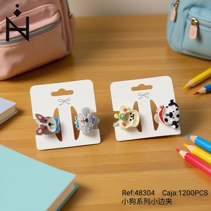 Fermagli per capelli piccoli della serie Puppy per ragazze, design simpatico a forma di cane 48304 - Product Image 3