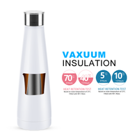 Fsile-bouteille d'eau à double paroi en acier inoxydable, 450ml, contenant isolé, avec logo personnalisé