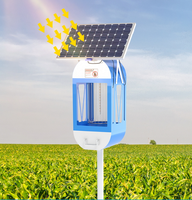 Lampe Solaire Anti-Insectes à Vibration de Fréquence, Piège Électrique UV pour Nuisibles Agricoles
