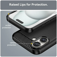 Pour Laudtec Sjk896 coque de téléphone souple en Fiber de carbone ultra-mince couverture de Style d'affaires pour iPhone 16 15 14 13 12 Plus Pro Friendly
