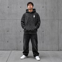 Sweat à capuche délavé personnalisé avec logo pour hommes et femmes, coupe oversize, en molleton de coton épais, style streetwear, OEM, faible MOQ, marque privée illimitée