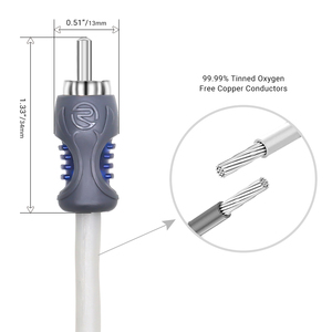 Câble d'interconnexion audio RCA à 2 canaux en cuivre sans oxygène étamé série <span class=keywords><strong>Echo</strong></span> Plus Edge RMI212 - Product Image 2