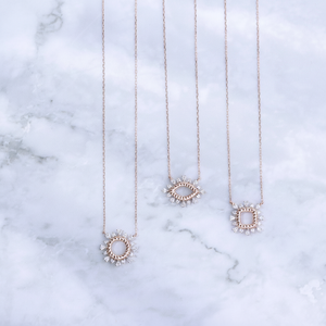 Most Popular <b>Circle</b> Hand Crafted Daily Wearing Necklace Jewelry Real Natural Diamond 18K Solid Rose Gold Pendant Necklace - Product Image 6