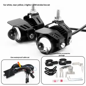 Projecteur LED Stone Lan avant pour <span class=keywords><strong>moto</strong></span> 60W Modèle Q9MAX Lumière auxiliaire d'installation cachée avec lentille pour véhicules électriques - Product Image 2