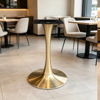 Pieds de meubles ronds modernes en acier inoxydable pour tables de salle à manger d'écoles et d'hôpitaux - Base trépied robuste