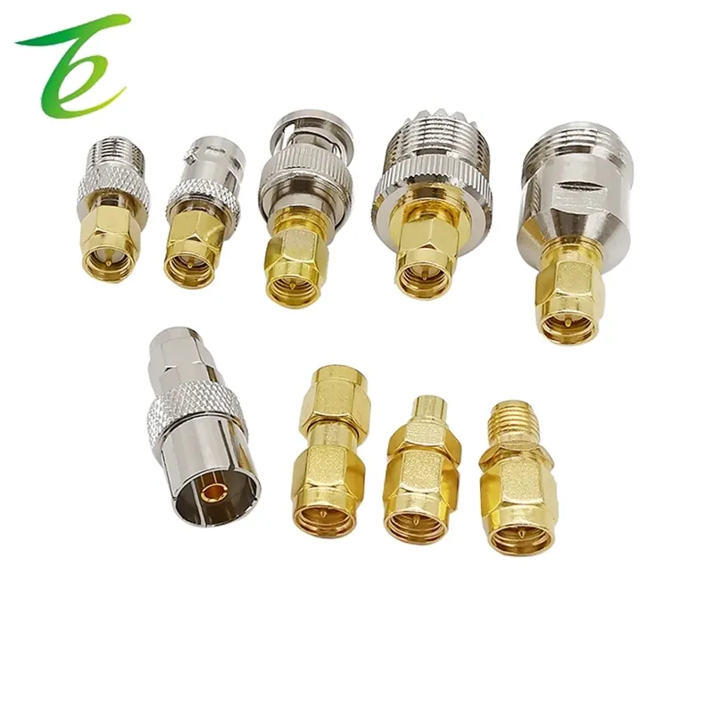 9 יח'\חבילה ערכות קואקסיאלי rf ערכות sma תקע זכר ל n/f/uhf/bnc/mcx/טלוויזיה/sma/RP-SMA ג 'ק מקקס/טלוויזיה/sma/jack מחבר/ערכת ממיר