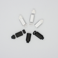 Prise d'écouteurs audio numérique de type C, coque en alliage d'aluminium avec bouchon en caoutchouc, pièces de rechange pour câble de charge et de données