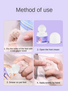 カスタムロゴ入り専用ペットフットケアクリーム、爪の乾燥や怪我を防ぐ天然アボカド配合 - Product Image 5