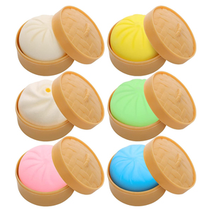 Jouets sensoriels anti-stress personnalisés en TPR souple en forme de raviolis Baozi, Mochi Squishy personnalisés, vente chaude - Product Image 1