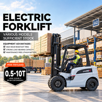 Chariot élévateur à fourche à batterie au plomb pour promotion commerciale, 2,5 tonnes, pour centre logistique à allées étroites, vente en gros, fabricant