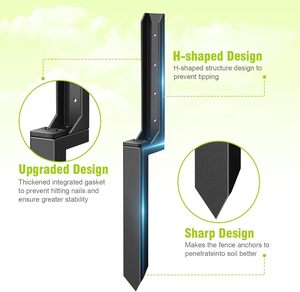 Picchetti di Ancoraggio Rimovibili in Acciaio Rinforzato per Recinzioni, Riparazione Pali Inclinati in <span class=keywords><strong>Legno</strong></span>, Picchetti da Terra Resistenti per Riparare Supporti Rovinati o Inclinati - Product Image 4