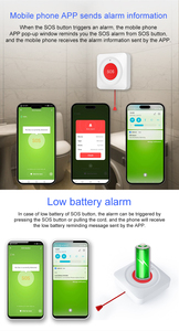 Tuya ông già SOS cảnh báo thông minh Wifi 2.4G nút gọi khẩn cấp bán buôn nhà thông minh người cao tuổi khẩn cấp nút hoảng loạn không dây - Product Image 2