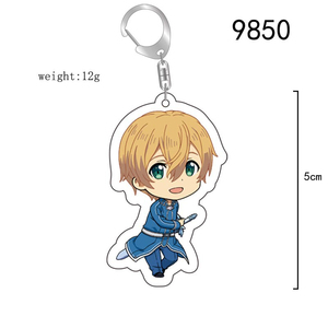Porte-clés Anime Sword Art Online <span class=keywords><strong>Kirito</strong></span>, Accessoires de Sac Yuuki <span class=keywords><strong>Asuna</strong></span>, Porte-clés en Plastique Asada Shino, Cadeaux - Product Image 6