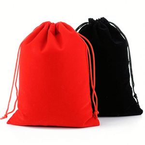 Sac promotionnel en velours violet grande taille, pochette à bijoux, sac cadeau pour bracelet, sacs d'emballage pour bijoux, pochette à cordon en velours - Product Image 1