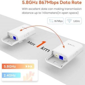 Tenda O1-5G Outdoor <b>Wireless</b> Bridge 867Mbps 9dBi Point-to-Point Pre-Configured 5.8GHz CPE - Product Image 5