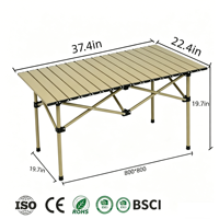 Mesa Plegable Cuadrada de Aluminio Portátil Moderna, Juego de Sillas Plegables para 4 Personas, para Exteriores, Camping, Playa, Picnic, Plegable para 4 Estaciones