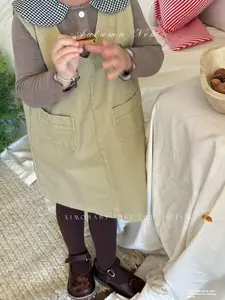 Serie di alta qualità in bianco e nero autunno nuovo abito in tinta unita alla moda a <span class=keywords><strong>uncinetto</strong></span> - Product Image 3