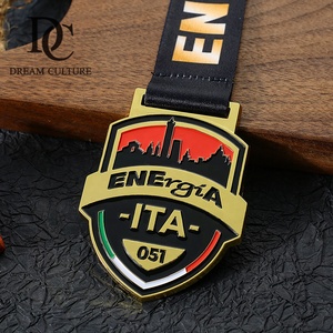 Promotion de la médaille du club de sport chinois, trophée en métal plaqué or personnalisé, médaille et plaques - Product Image 5