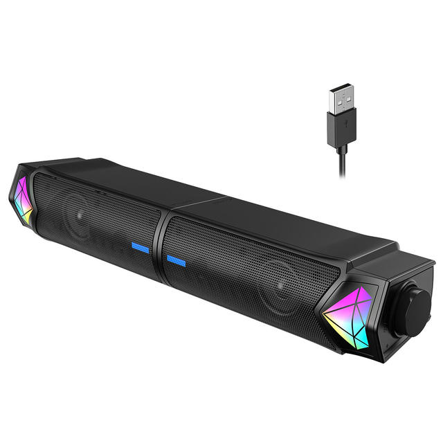 Hot Selling RGB Mini Wireless Speaker HIFI Stereo Surround Outdoor Soundbar Bass Subwoofer TV Phone Speaker Gaming
