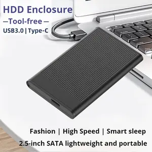 2.5インチUSB3.0-SATAハードドライブディスクエンクロージャー2.5インチSSDおよびHDD用SATA付き外付けHDDケース