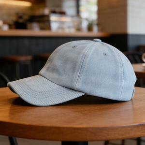 Casquette de baseball déstructurée unisexe en denim délavé bleu clair, 6 panneaux, réglable, en coton, style décontracté, sportif, vintage, protection solaire - Product Image 6