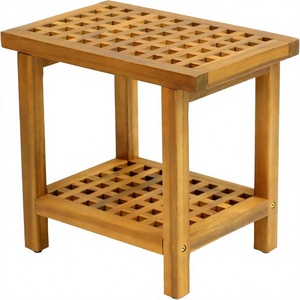 Sgabello da Doccia JONATHAN Y <span class=keywords><strong>Armin</strong></span> in Legno di Acacia da 18 Pollici con Ripiano Portaoggetti, Impermeabile, Capacità 350 Libbre, Finitura Moderna-Classica - Product Image 1