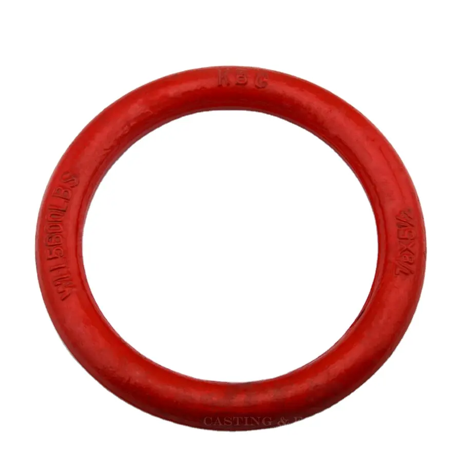 빨간 색깔 G80 합금 강철 금속은 둥근 반지를 위조했습니다