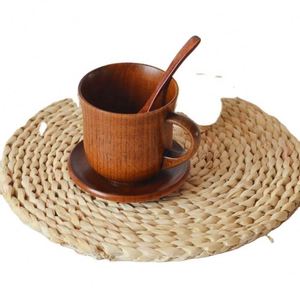 Taza de Té o Sopa de Madera Hecha a Mano Ecológica con Plato y Cuchara para Servir Sopas, Café, Té Verde y Té Negro - Product Image 6