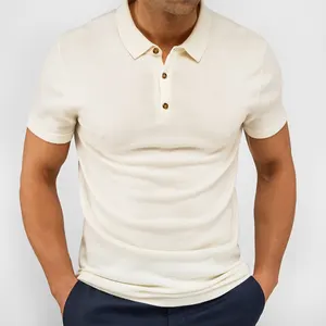 Custom Bowling In Bianco Pima di Cotone Tinta Unita Commercio All'ingrosso Polo T Shirt Per Gli Uomini