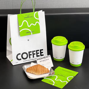 Bán buôn tùy chỉnh Kraft túi giấy dùng một lần uống Takeaway túi xách cho Cà Phê Trà sữa thực phẩm cửa hàng Giấy túi với logo riêng của bạn - Product Image 2