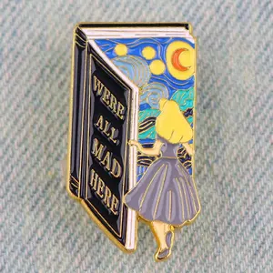 星空ブローチ女性用おとぎ話ガールエナメルピンバッジラペルピンバックパックアートジュエリーアクセサリーギフト - Product Image 4