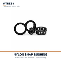 Protecteur de câble en nylon de qualité supérieure, moulé sur mesure, type bouton, pour trou de panneau, protection des fils, sans outil
