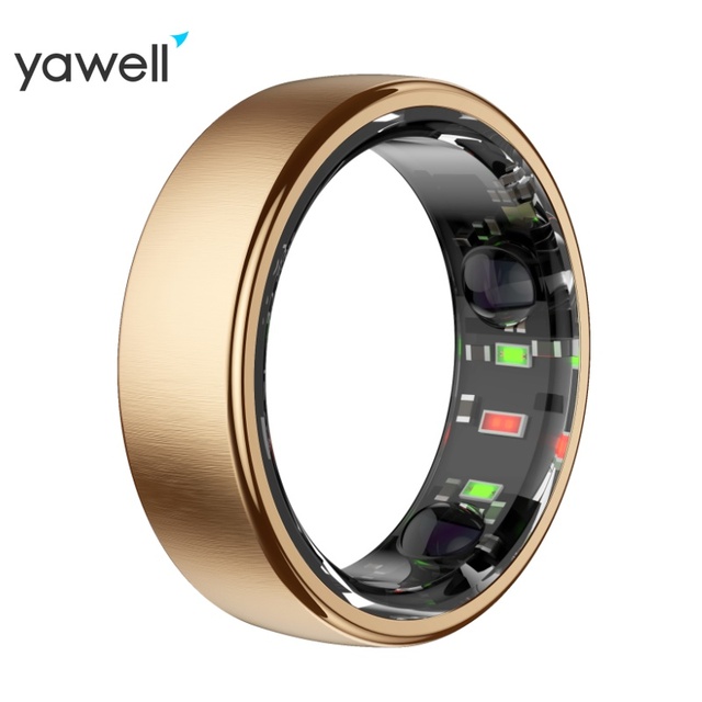 Yawell Titanium Steel Smart Ring 5ATM R20 Smart Ring ODM SDK Nrf54L15 Smart Ring with Vibration