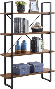 Estantería Industrial de 5 Niveles, Librería <span class=keywords><strong>Vintage</strong></span>, Estantería Rústica de Madera y Metal, Estante de Exhibición y Almacenamiento - Product Image 2