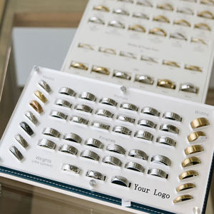 Wedding Band Selling System Men Wedding Band Sample Kit <b>Ring</b> Builder Black Prototype Wedding Band <b>Ring</b> Finishing Chart Display - Product Image 1