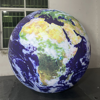 Ballon de planète gonflable de système solaire de taille personnalisée éclairage LED grande boule de lune gonflable géante pour planétarium éducatif