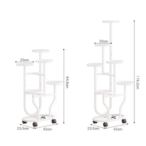 Support de <span class=keywords><strong>plantes</strong></span> métallique à 4/5/6/7 niveaux, 3 couleurs, personnalisable, style nordique, en fer, <span class=keywords><strong>pour</strong></span> intérieur, étagère à fleurs mobile avec roulettes, OEM - Product Image 5