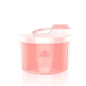 Portable Baby Milk Powder Container Baby Rotatable Milk Formula Dispenser Container with Three Lattice Kitchen Plastic Opp Bag
