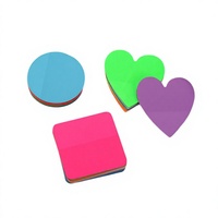 Blocs-notes adhésifs transparents en PET, mémos colorés carrés, ronds, adhésifs repositionnables, index adhésifs pour le bureau et l'école
