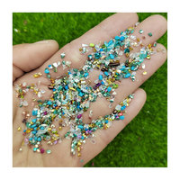 Micro-perles en verre à finition métallique, mini-perles de caviar pour la décoration d'ongles, charme, bricolage